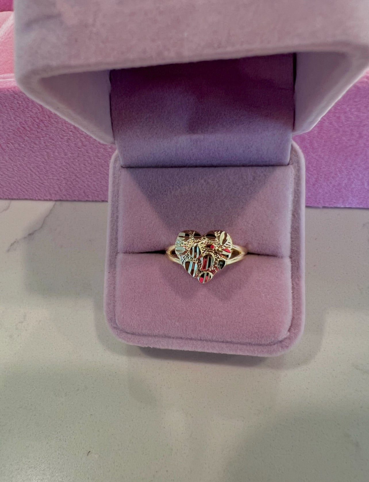 Heart of Gold - Gold Plated Heart Nugget Ring