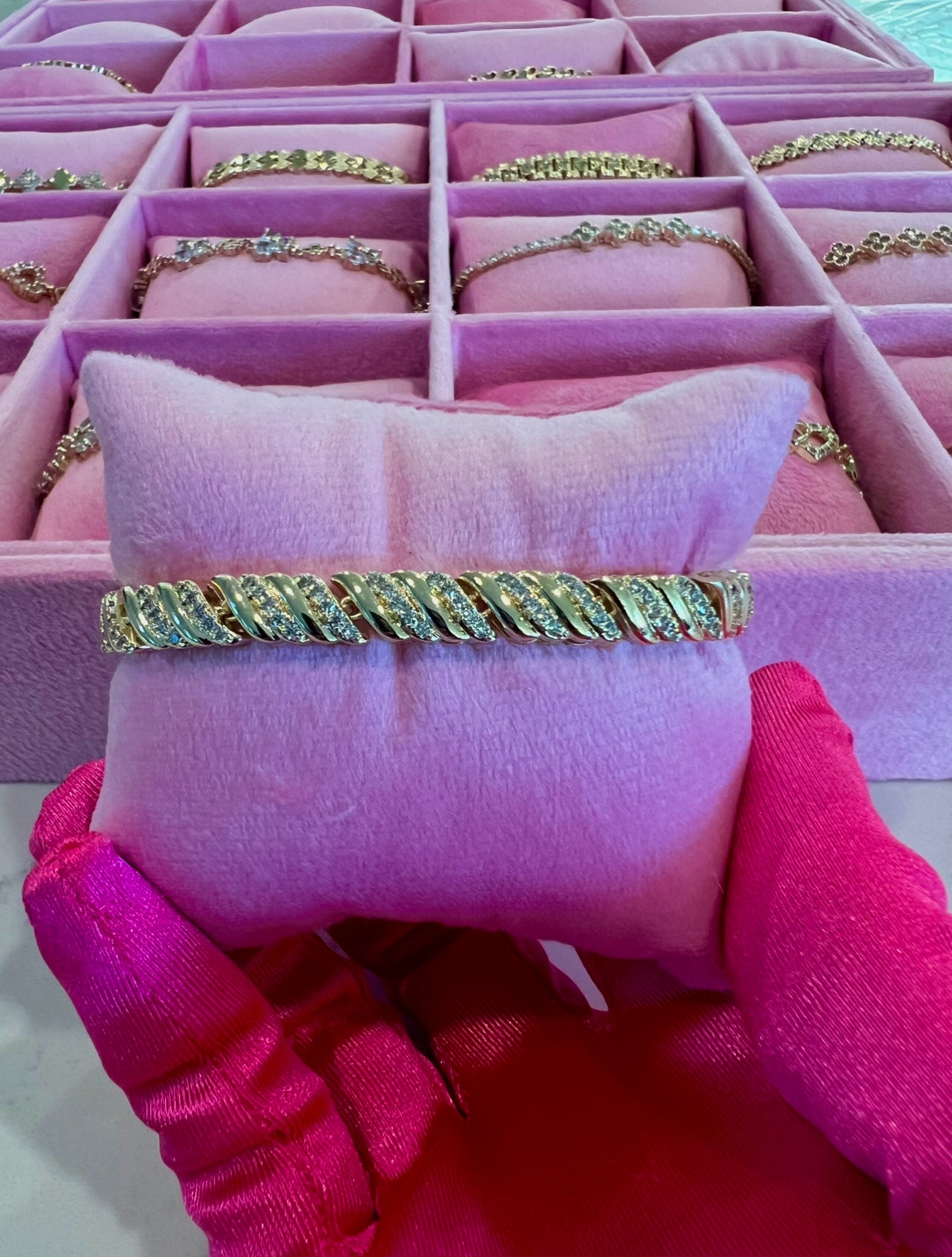 Diamonds and Gold - Gold Plated CZ Bracelet