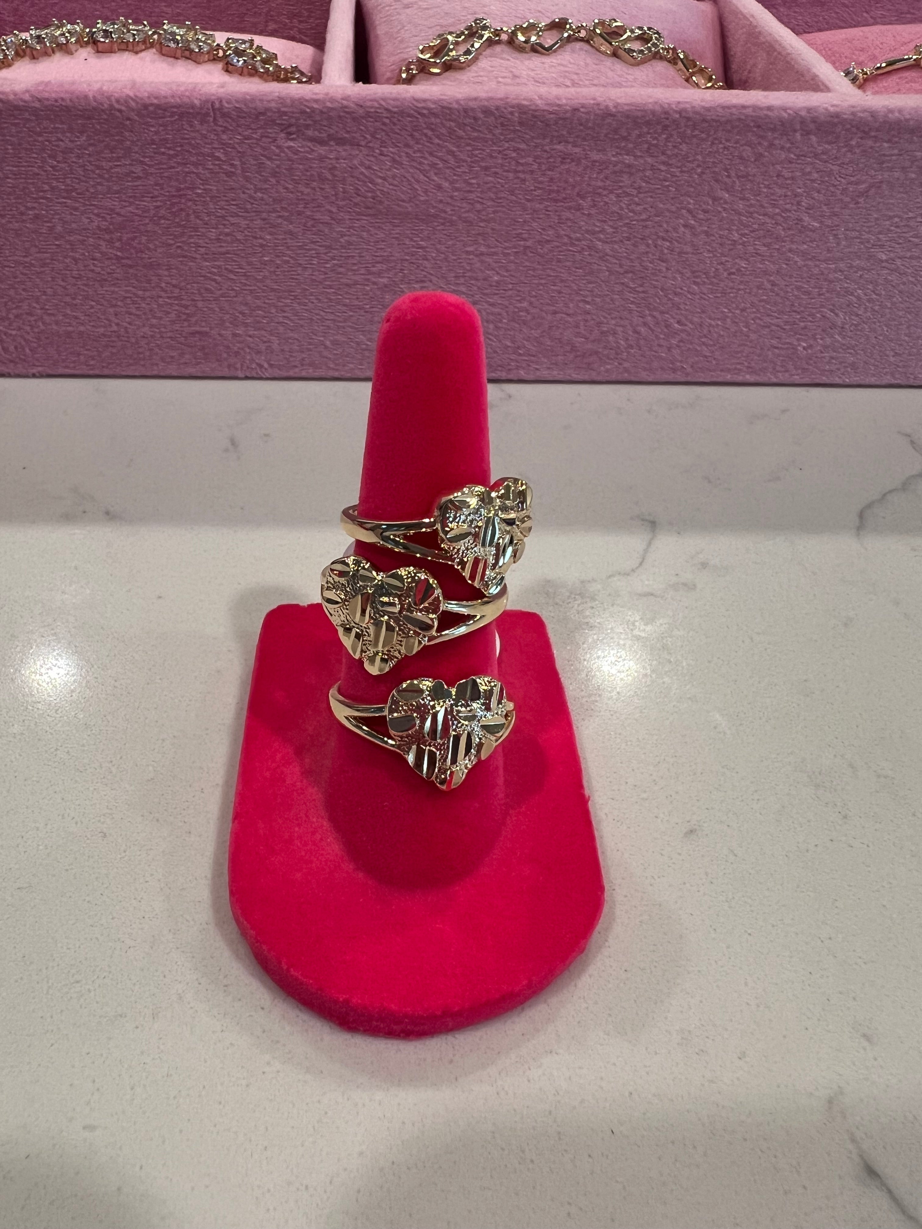 Heart of Gold - Gold Plated Heart Nugget Ring