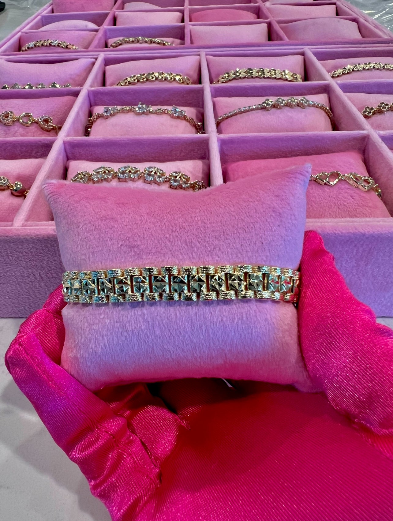 Textured Rollx Gold Plated Bracelet