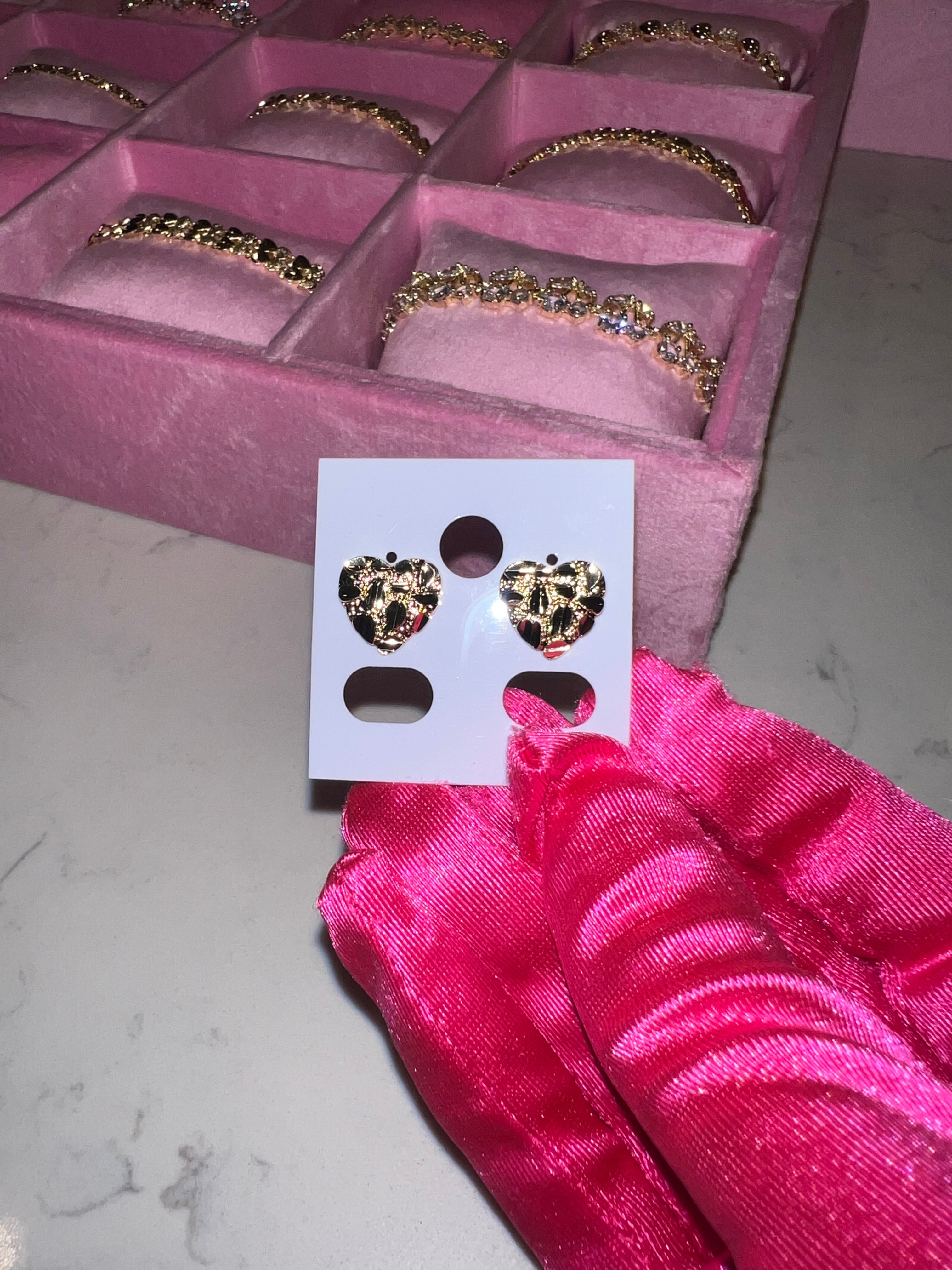 Heart Nugget Earrings