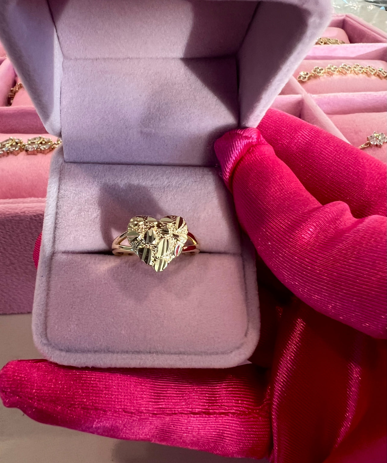 Heart of Gold - Gold Plated Heart Nugget Ring