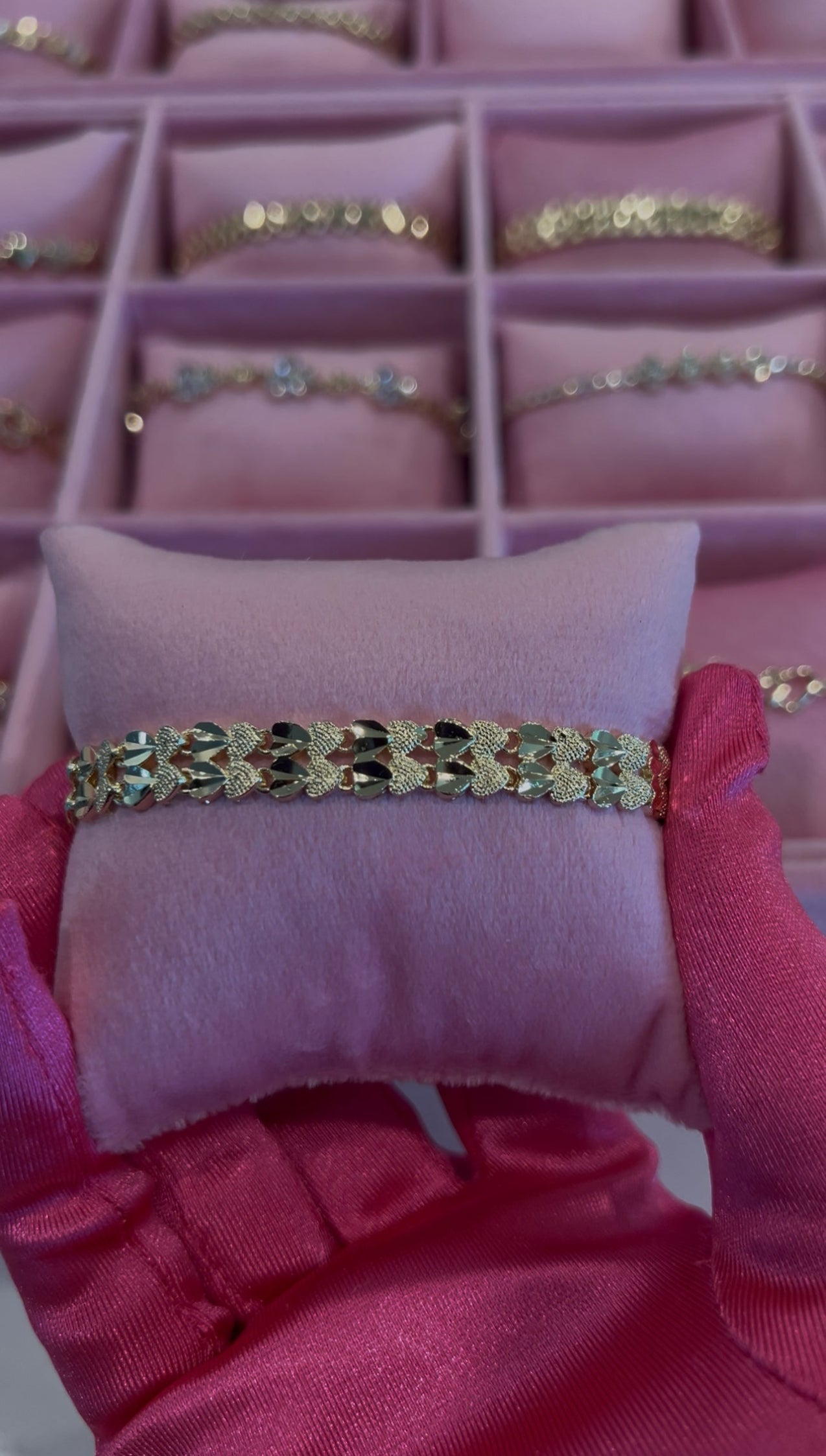 Double Heart Gold plated Bracelet