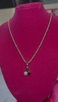 Red and Gold Cherry Necklace
