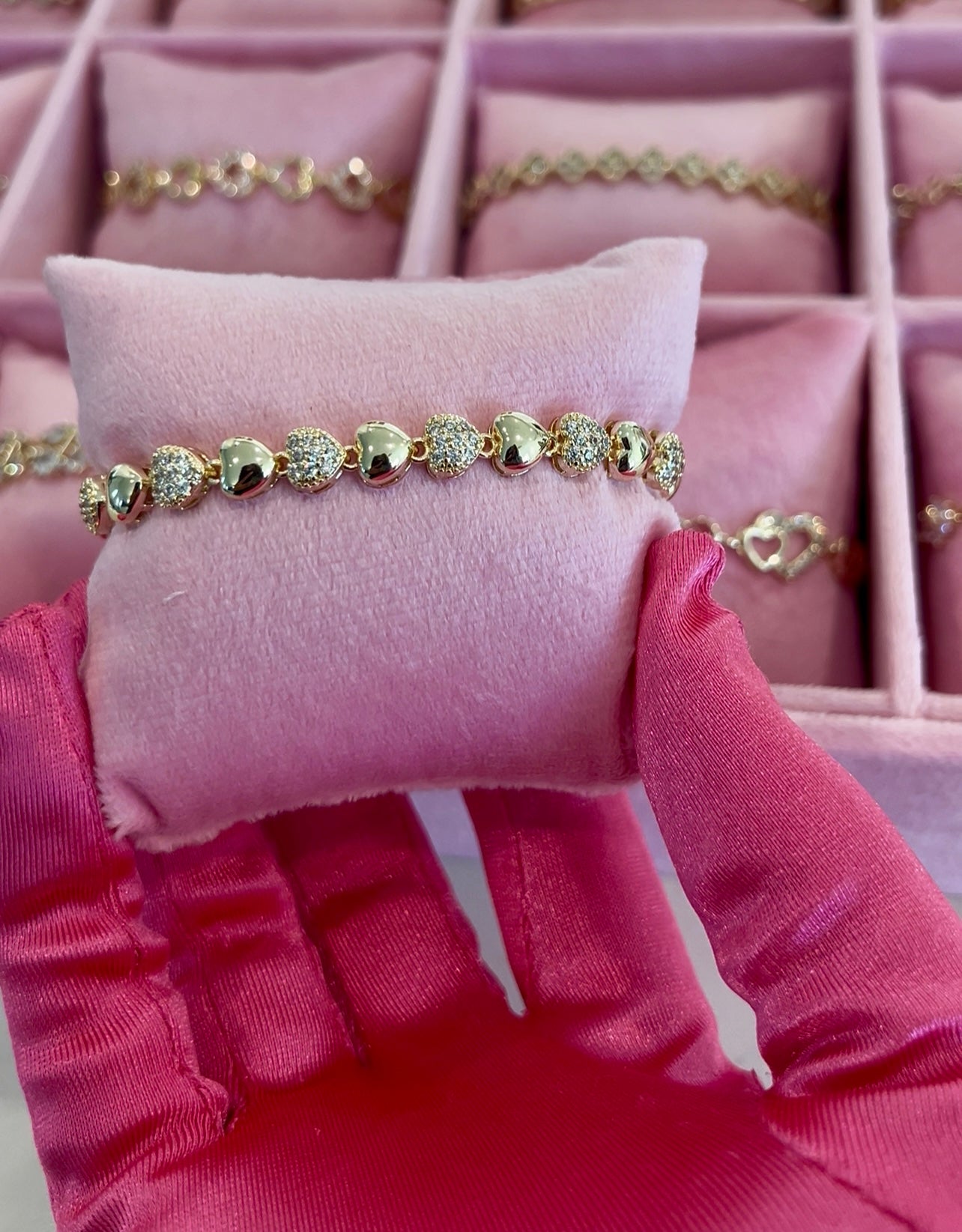 Puffy Hearts Bracelet