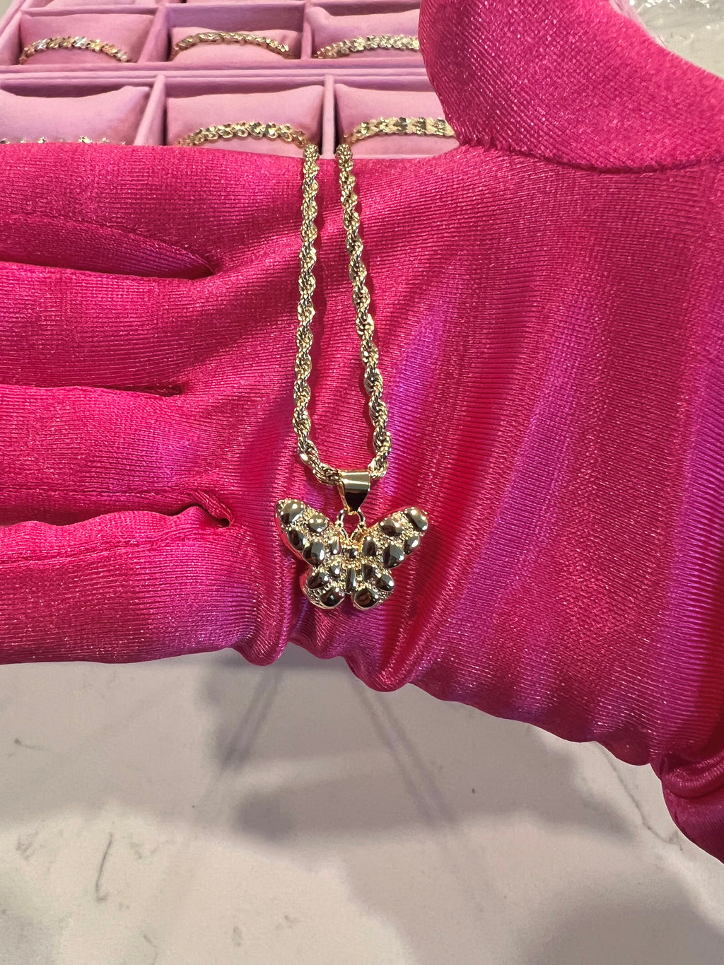 Butterfly Nugget Rope Chain